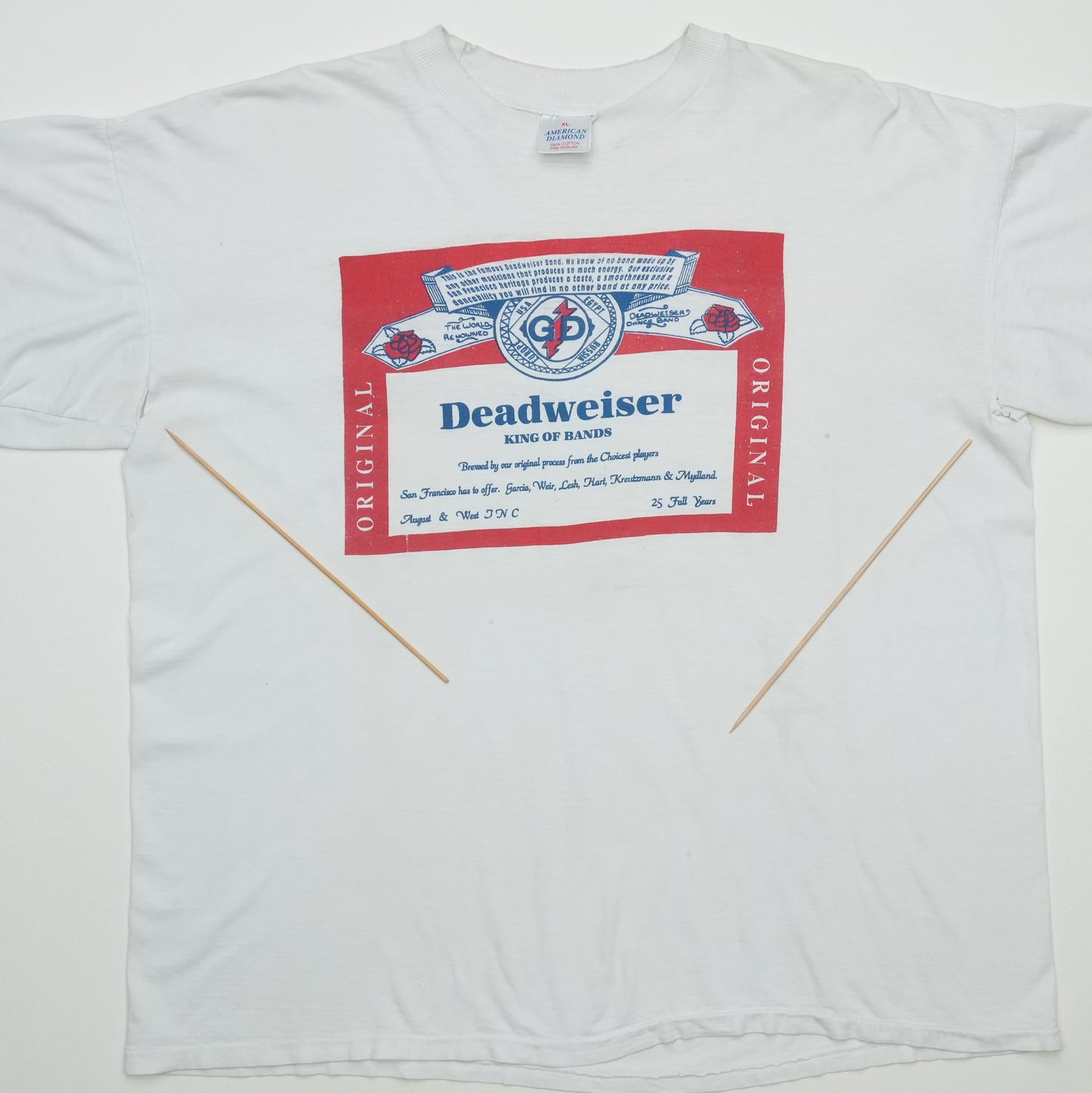 1980s Deadweiser Grateful Dead Shirt Front Detail 1