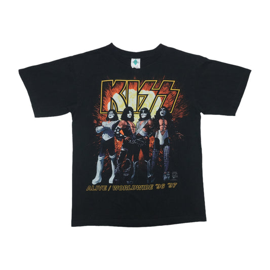 1996 KISS Alive Setting Orlando On Fire Concert Shirt Front