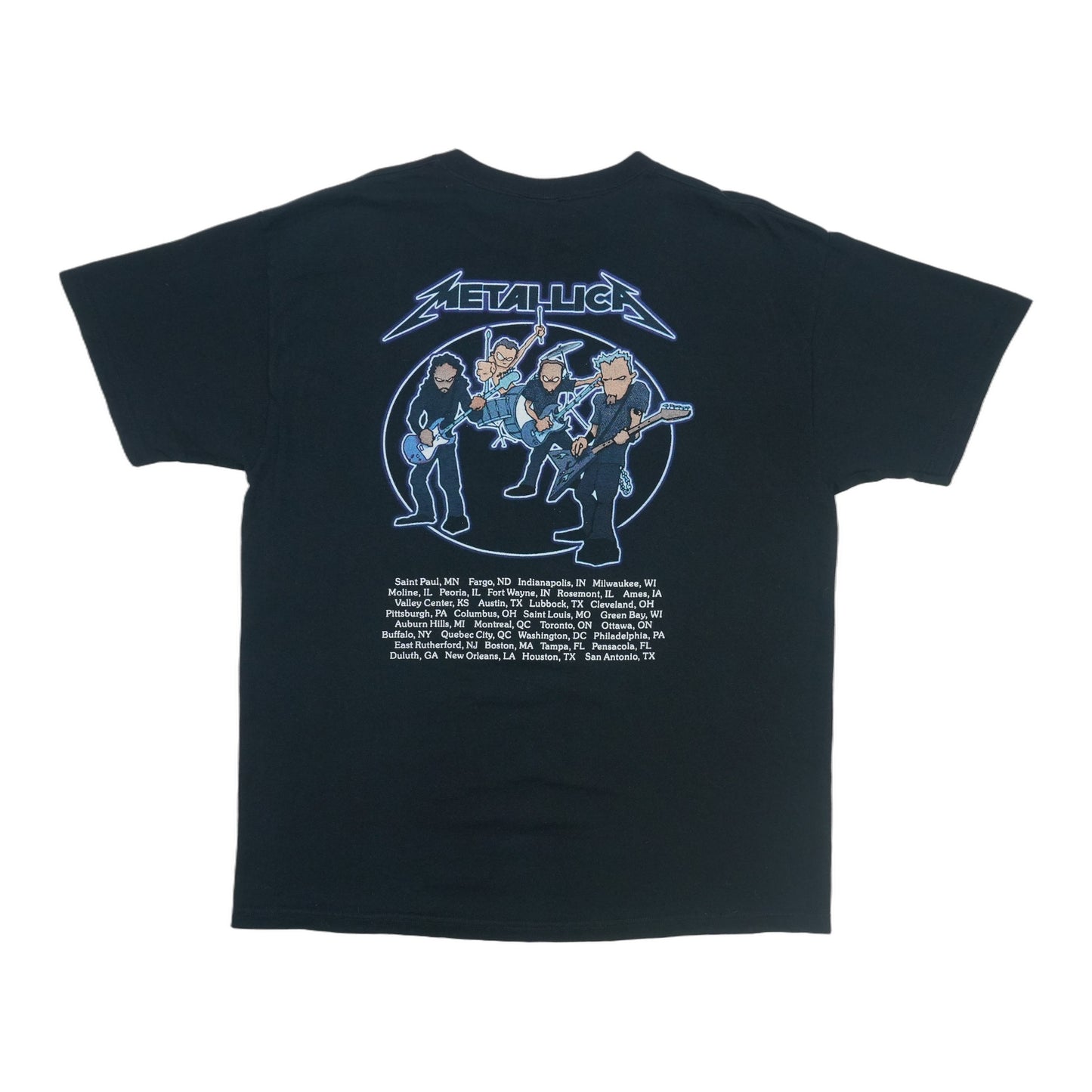 2004 Metallica Madly In Anger With The World Tour Shirt Back