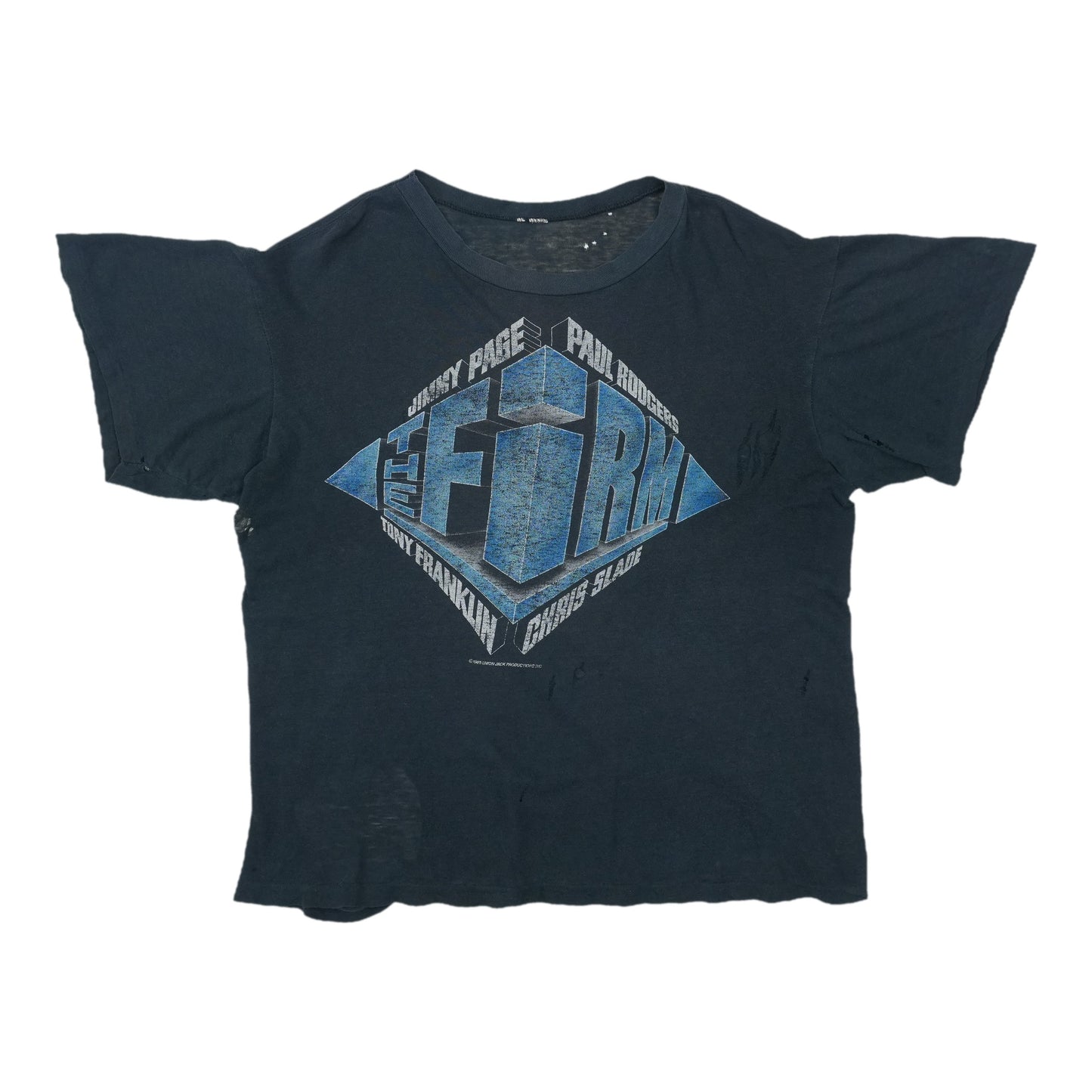 1985 The Firm USA Tour Shirt Front