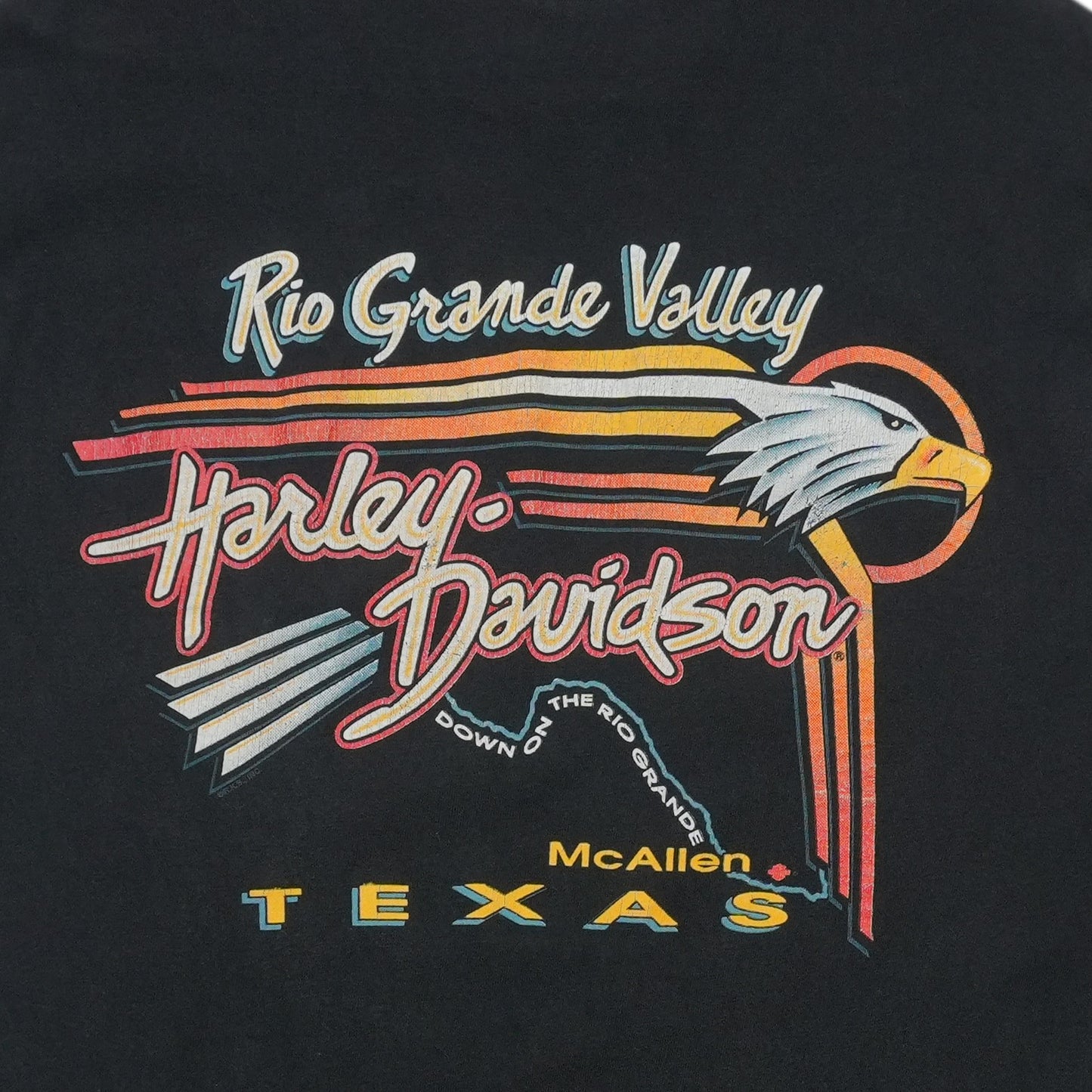 1994 Harley Davidson V-Twin Engine Text ShirtBack Graphic