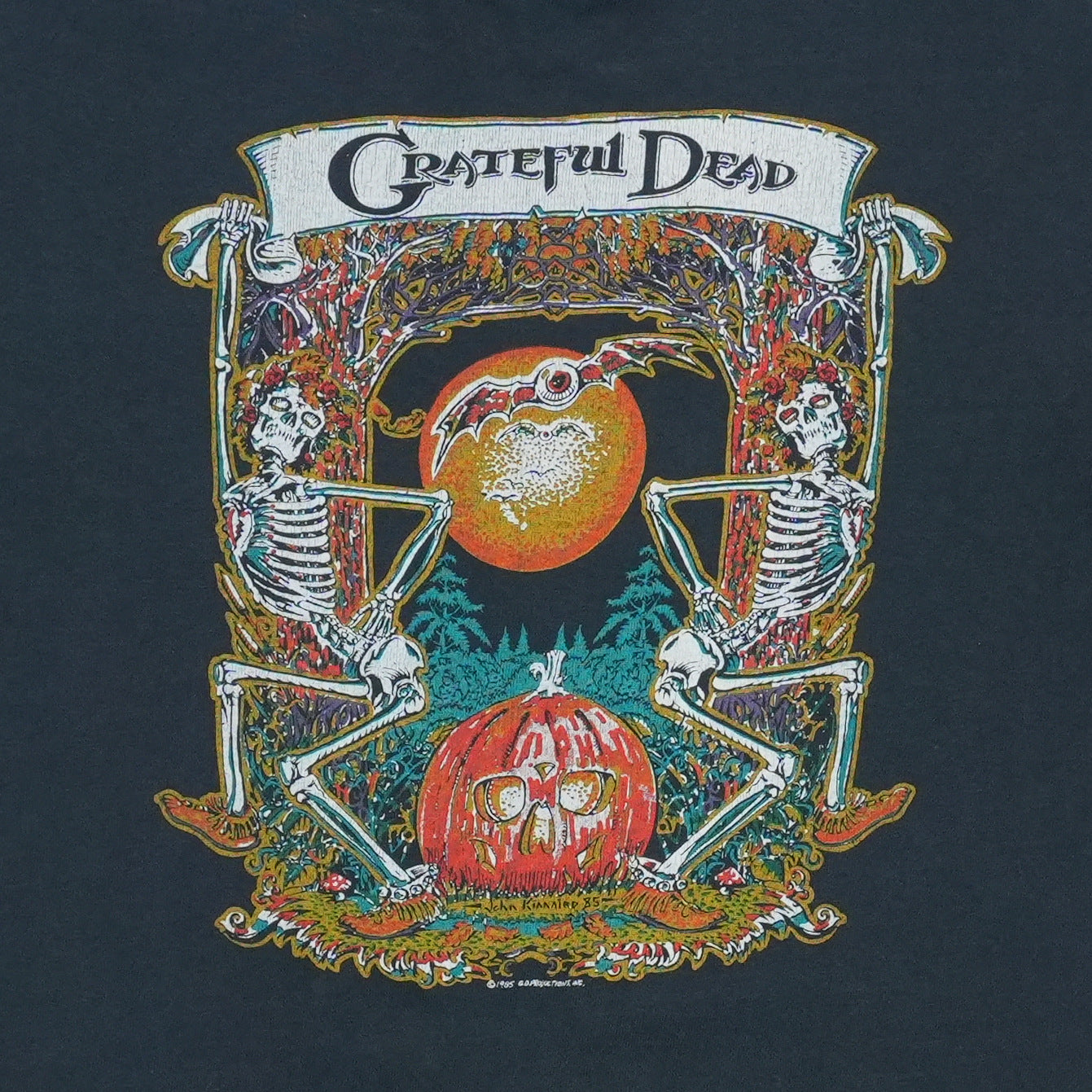 1985 Grateful Dead Fall Tour Shirt Front Graphic