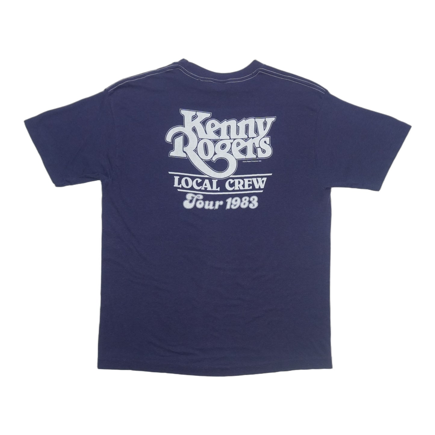 1983 Kenny Rogers Local Crew Tour Shirt Back