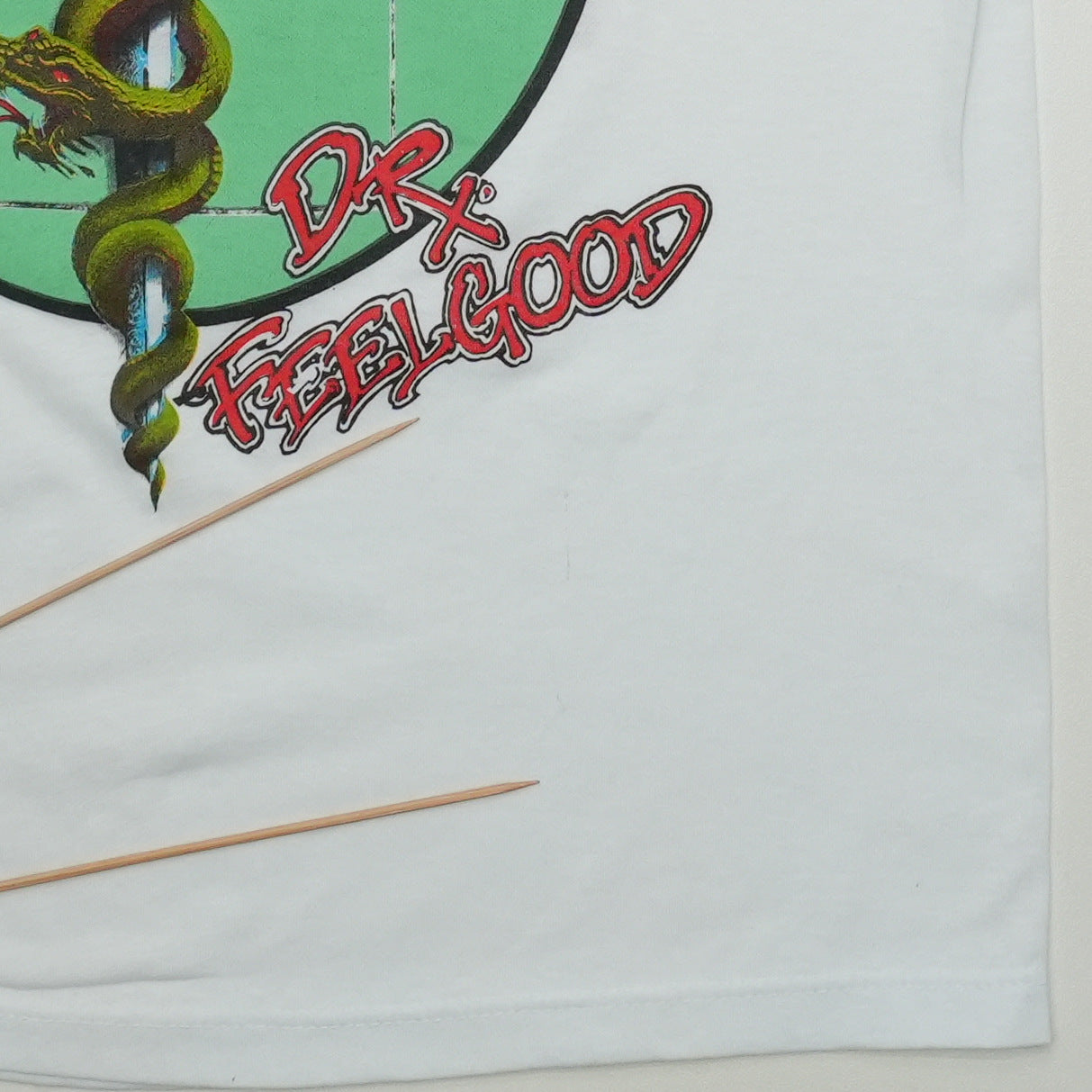 1990 Motley Crue Dr Feelgood Tour Shirt Front Detail 3