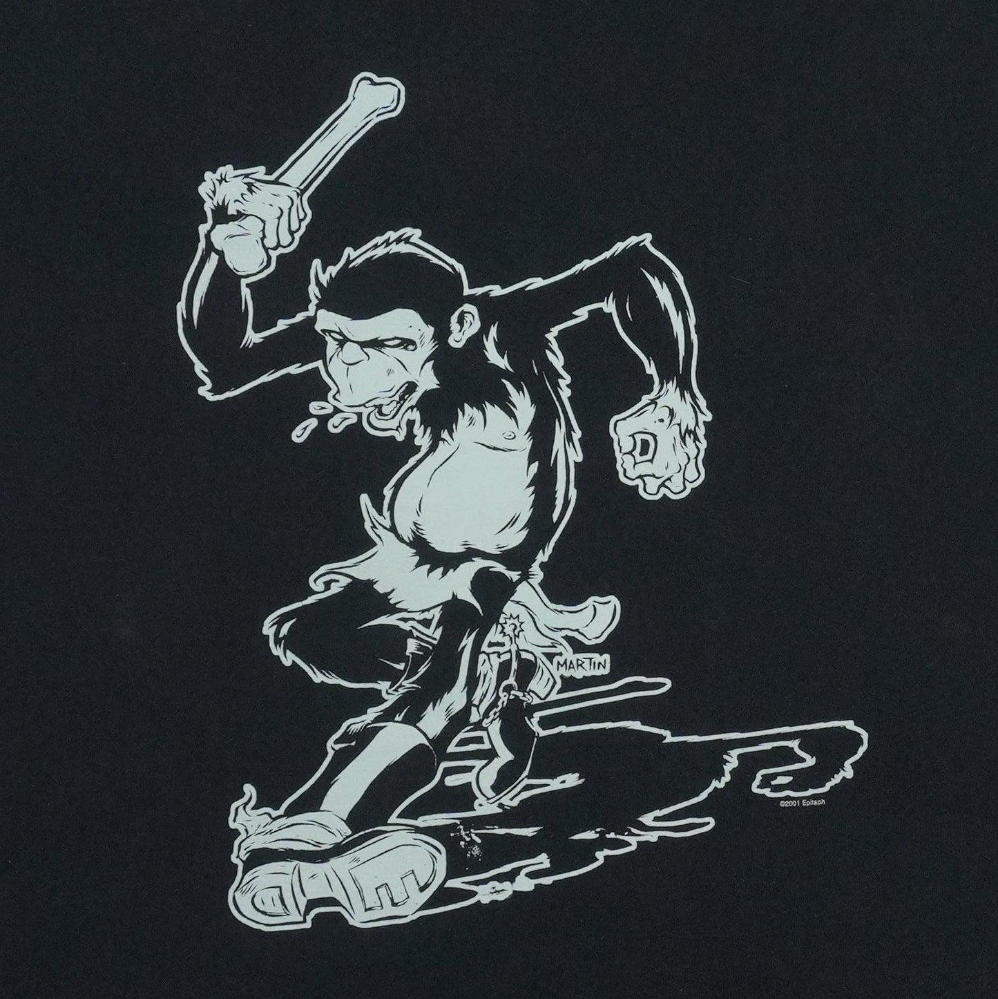 Epitaph Records Skating Monkey Shirt Detail 2
