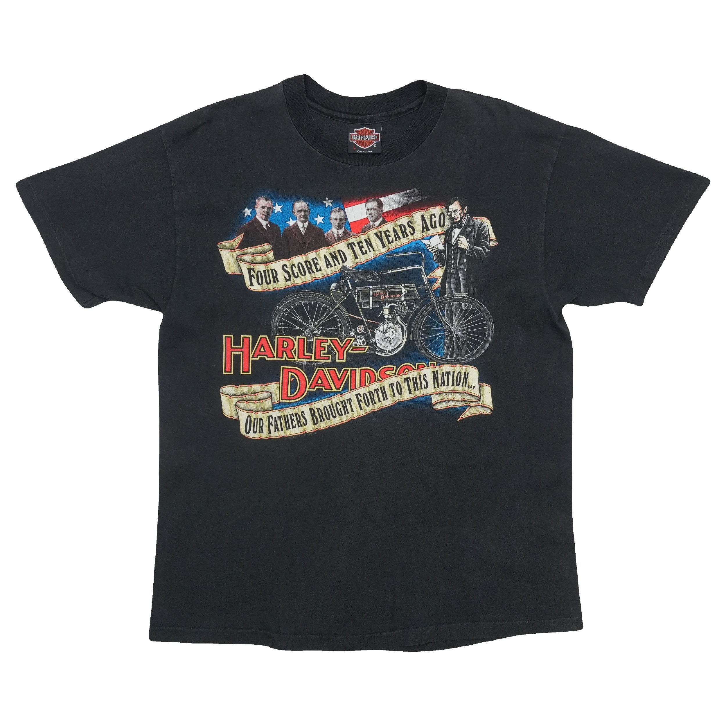 Chemise Vintage Harley Davidson Années 90 - Noire, Taille Jeunesse Medium (voir Mesures)