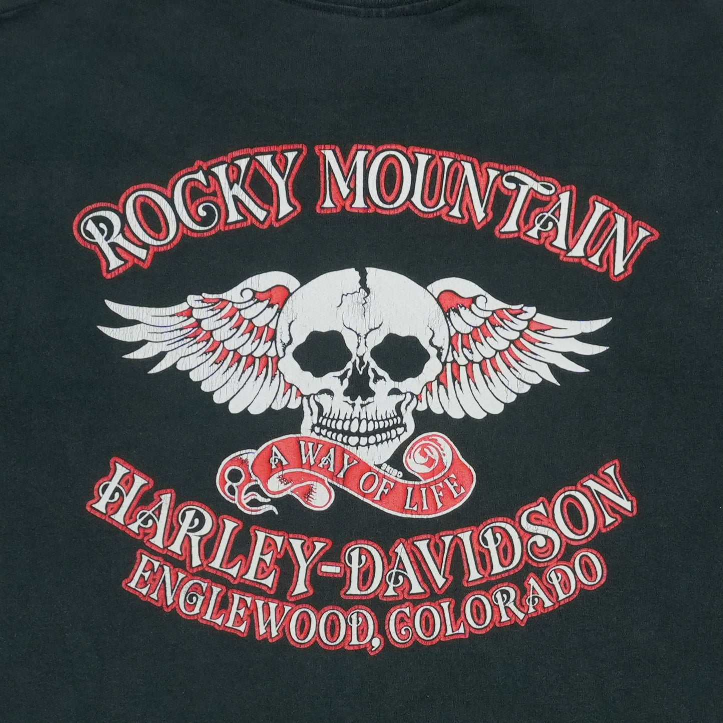 1990s Harley Davidson Friends Don't Let Friends Ride Japanese Bikes Shirt Back Detail 1