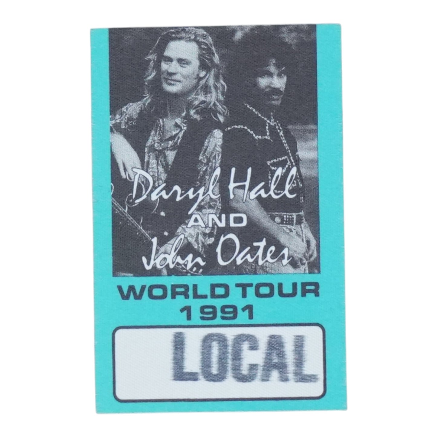 1991 Daryl Hall and John Oates World Tour Local Backstage Pass - front