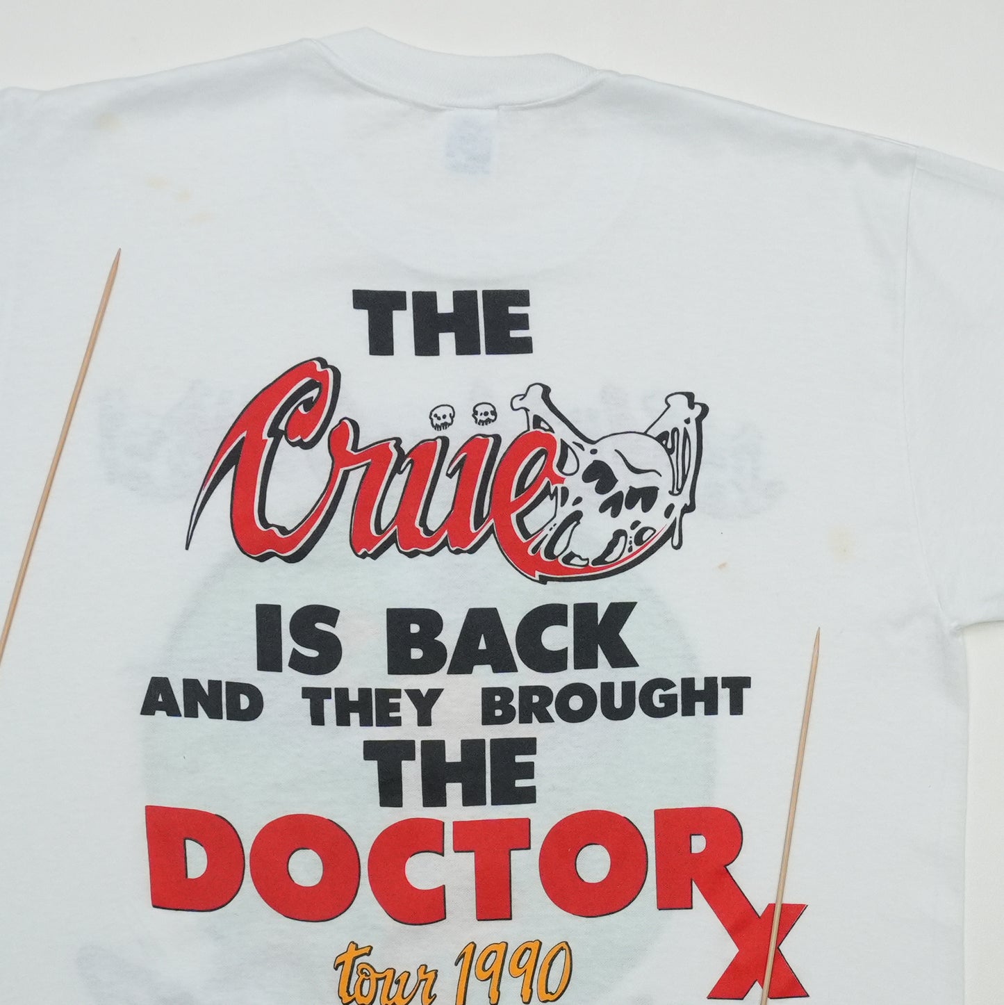 1990 Motley Crue Dr Feelgood Tour Shirt Back Detail 3