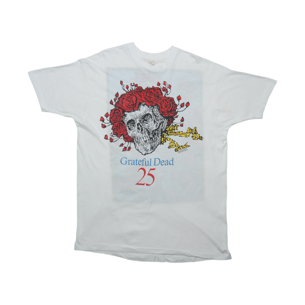 1990 Grateful Dead 25th Anniversary Skull Roses Shirt Front