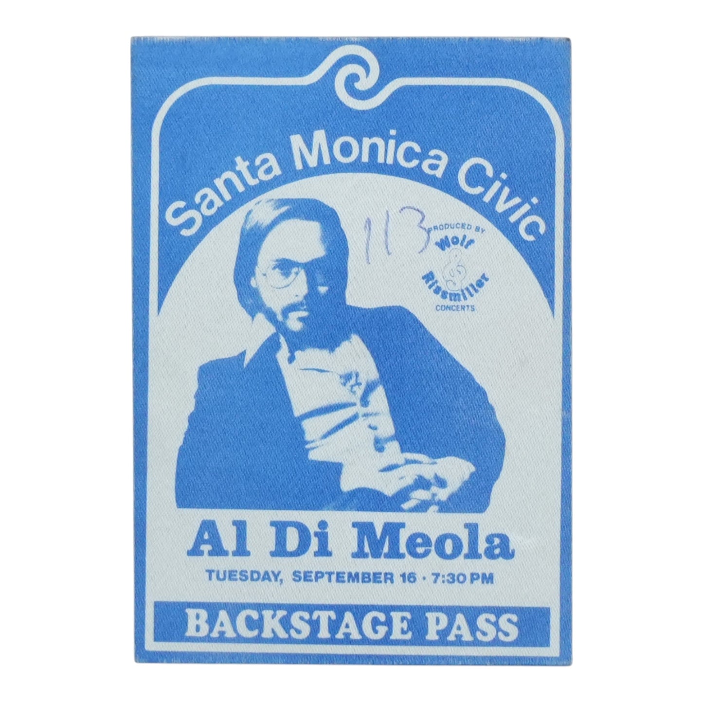 1970s Al Di Meola Backstage Pass - front
