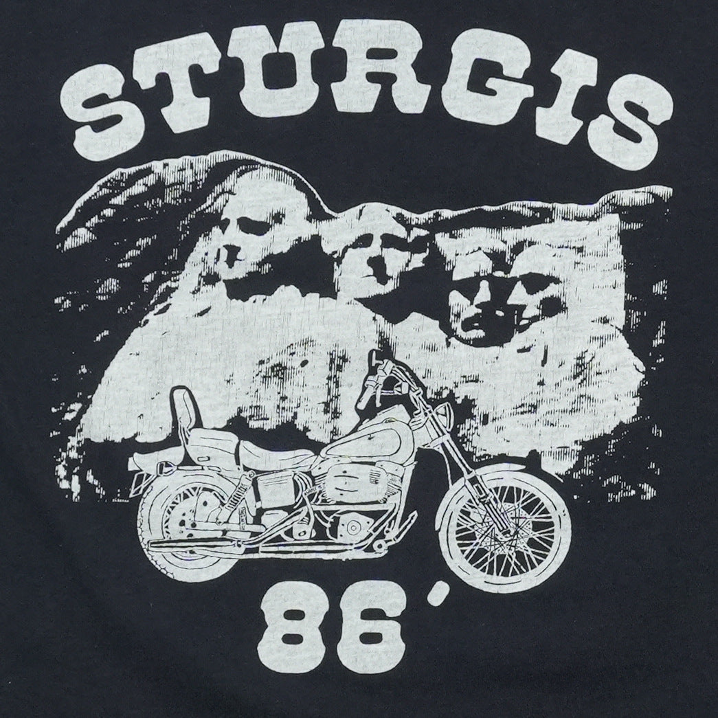 1986 Sturgis Harley Davidson Sleeveless Shirt Back Graphic
