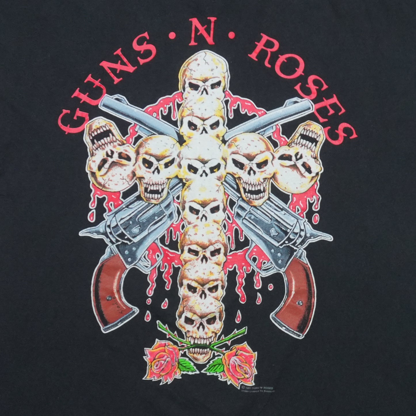 1991 Guns N Roses Use Your Illusion Tour Shirt Back Detail 1