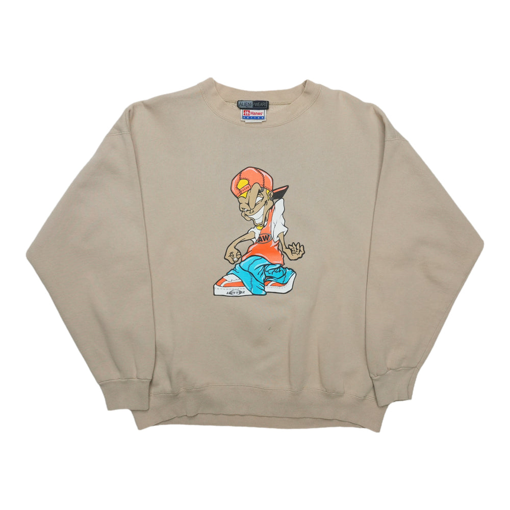 1990s Hip Hop Cartoon Sweatshirt Front