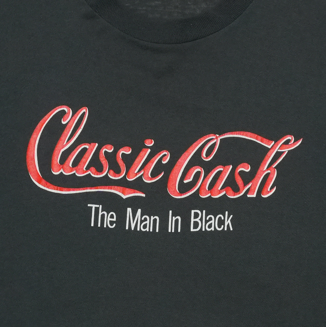 1980s Johnny Cash Classic Cash The Man In Black Shirt Front Graphic