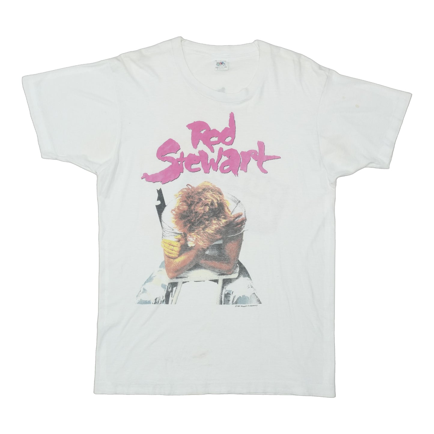 1988 Rod Stewart Out of Order Tour Shirt Front