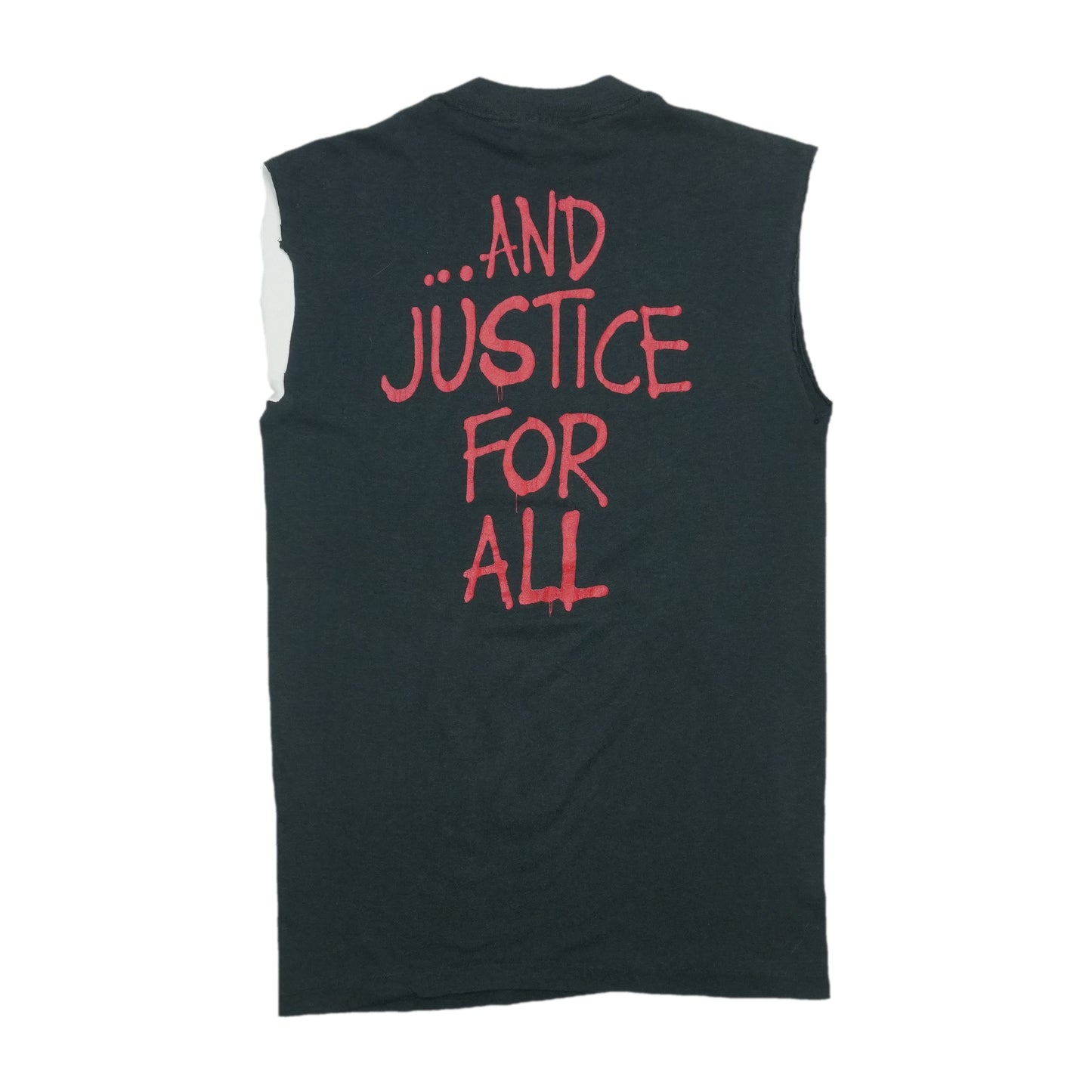 1988 Metallica And Justice For All Sleeveless Shirt Back