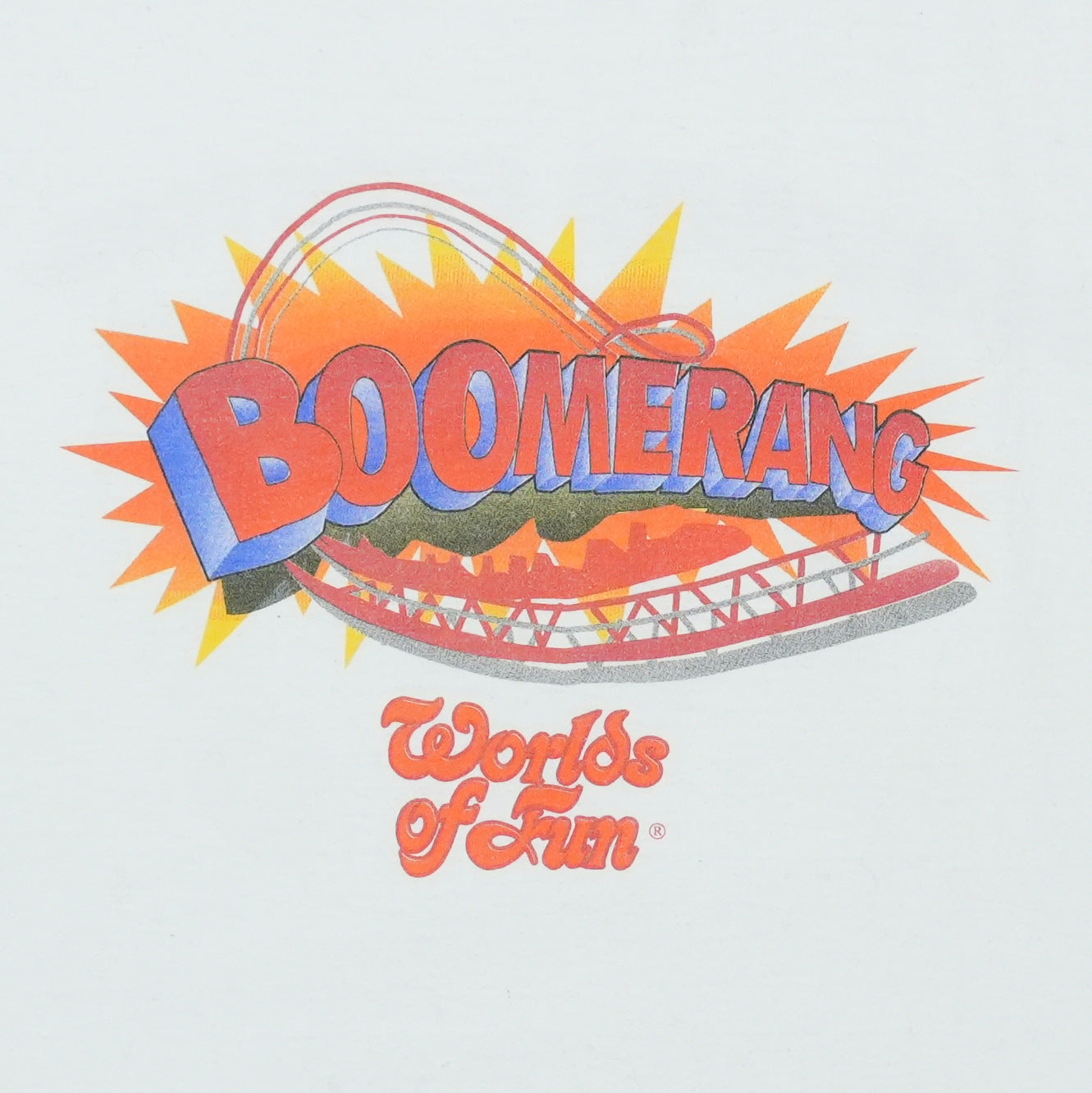 2000 Worlds Of Fun Boomerang Shirt Detail 2