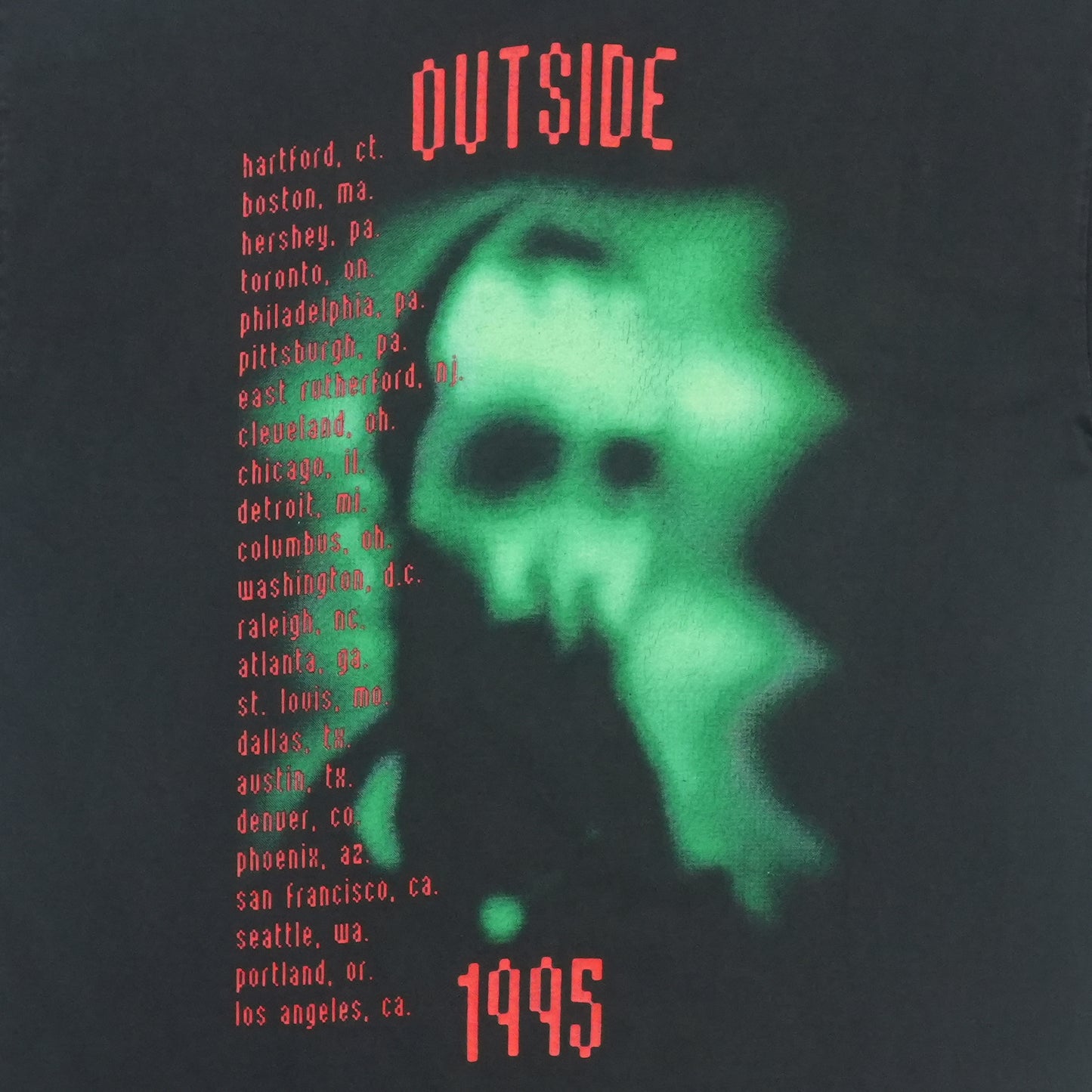 1995 David Bowie Outside Tour Shirt Detail 4