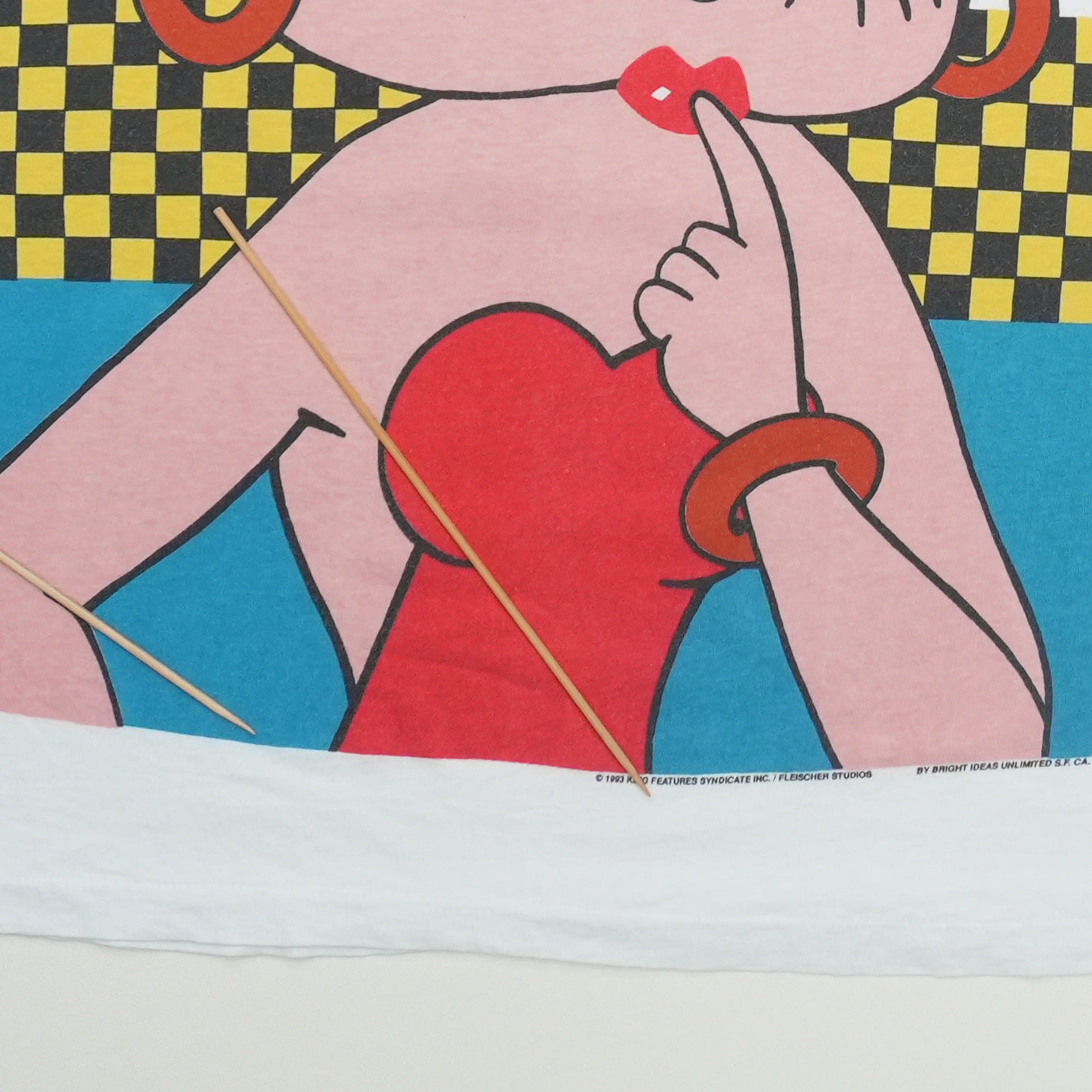 1993 Betty Boop Big Face Shirt Detail 3