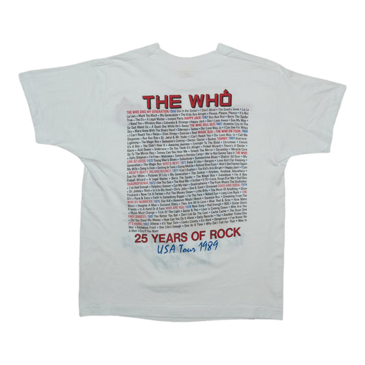 1989 The Who Kids Are Alright Tour Shirt Back