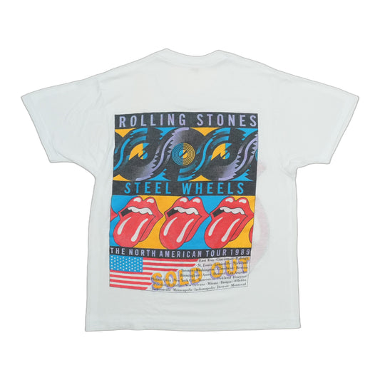 1989 Rolling Stones Steel Wheels North American Tour Shirt Back
