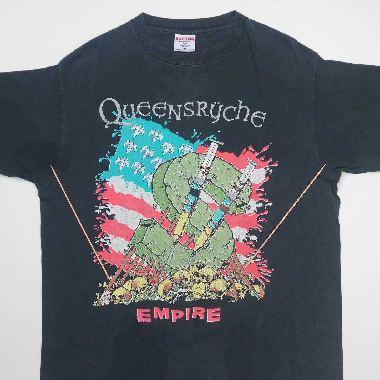 1991 Queensryche Empire Building Empires World Tour Shirt Detail 4