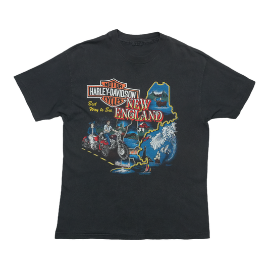 1989 Harley Davidson Best Way to See New England ShirtFront