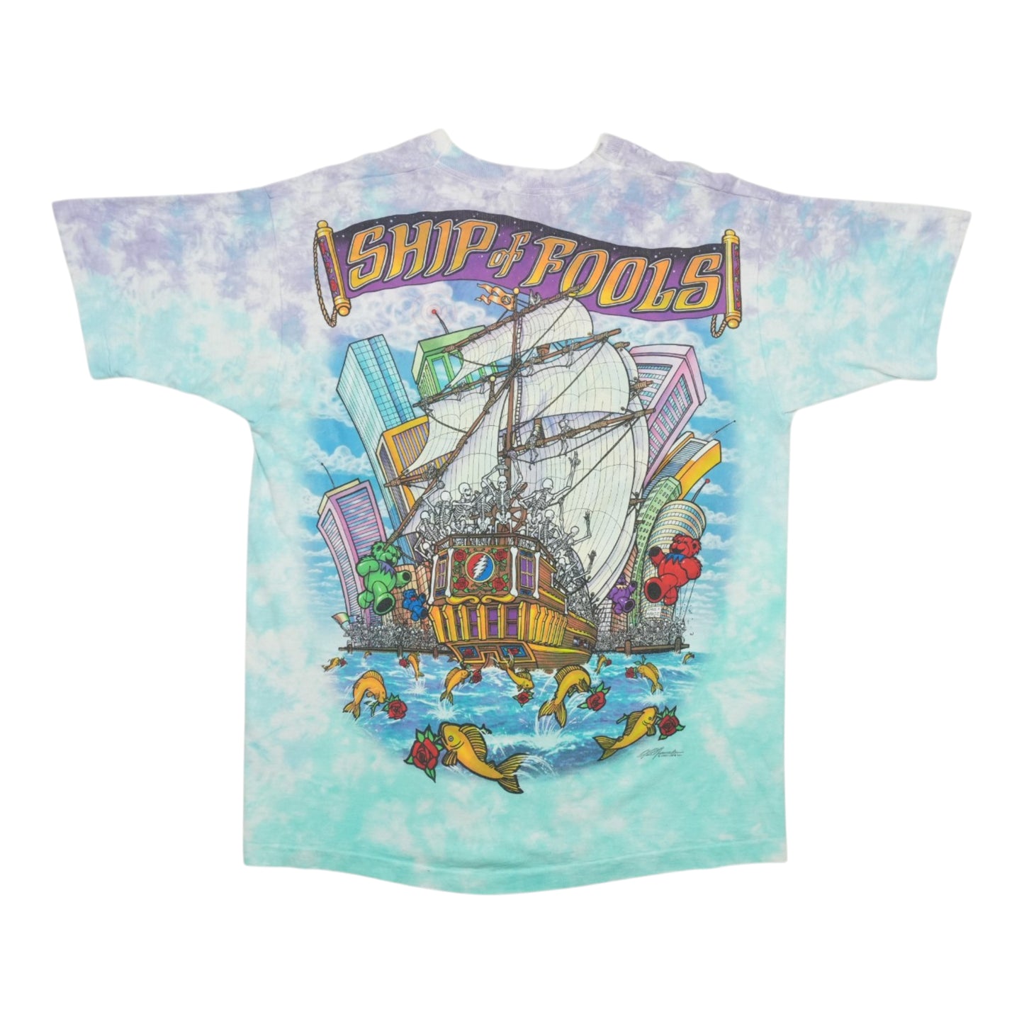 1993 Grateful Dead Ship of Fools AOP Shirt Back