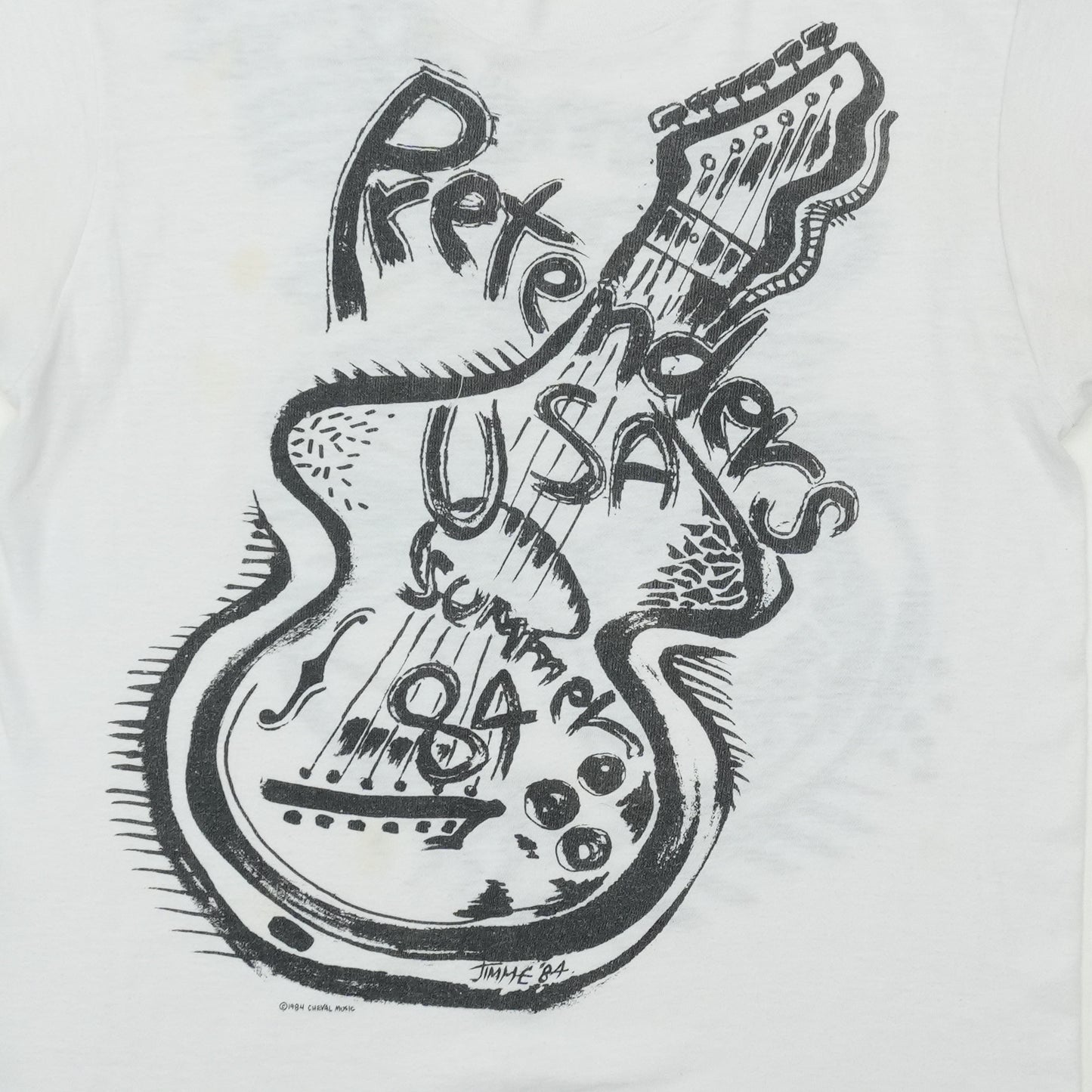 1984 The Pretenders USA Summer Tour Shirt Detail 2