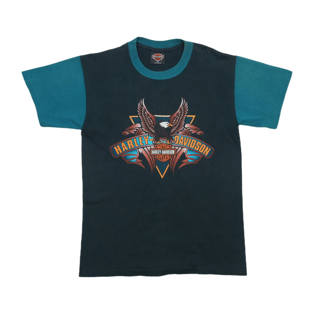 1990s Harley Davidson Cycle Nuts Boise Idaho Shirt Front