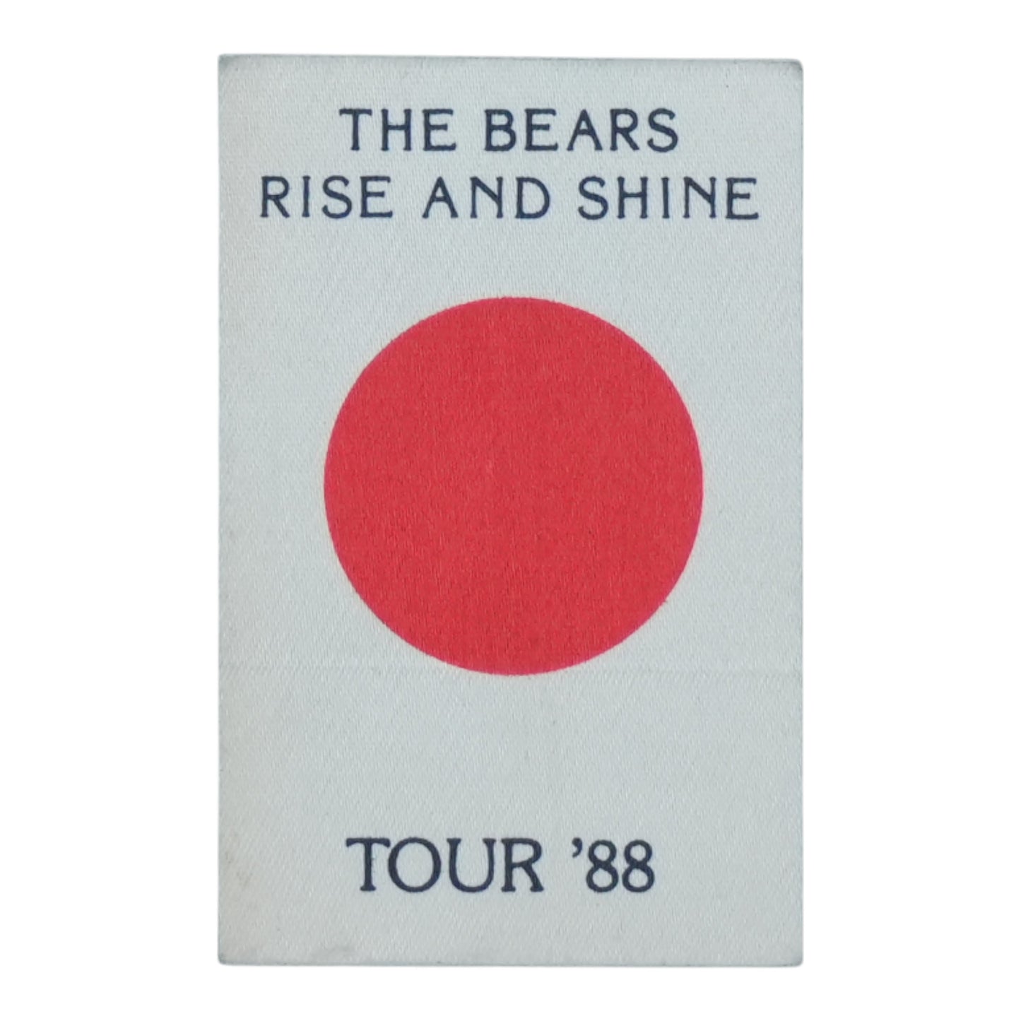 1988 The Bears Rise and Shine Tour Event Backstage Pass - front