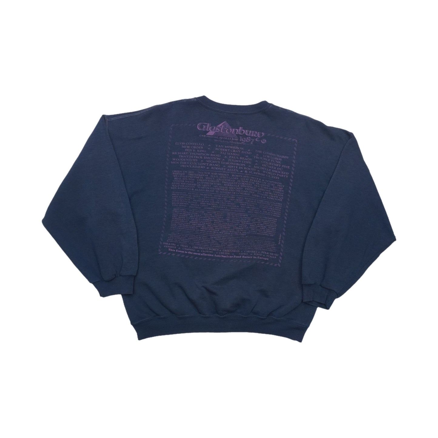 1987 Glastonbury Festival Sweatshirt Back