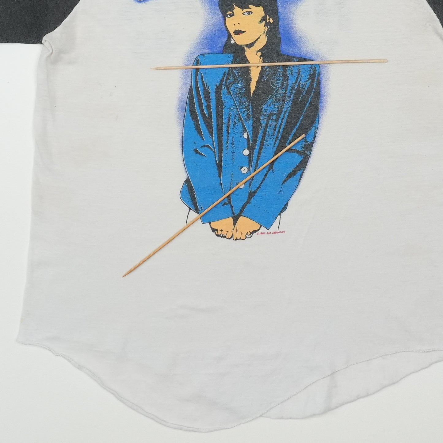 1982 Pat Benatar Get Nervous Tour Raglan Shirt Detail 4