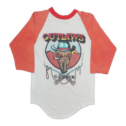 1980s Molly Hatchet & Outlaws US Tour Raglan Shirt Back