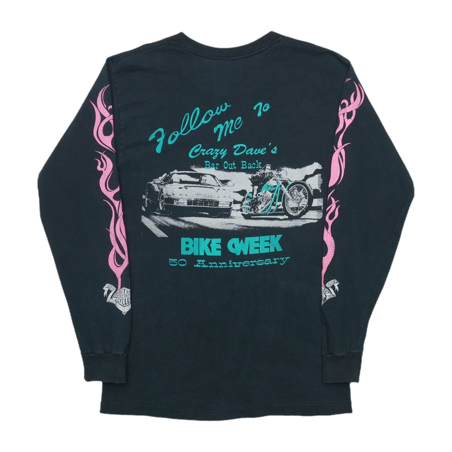 1990s Harley Davidson Bike Week Long Sleeve Shirt Back