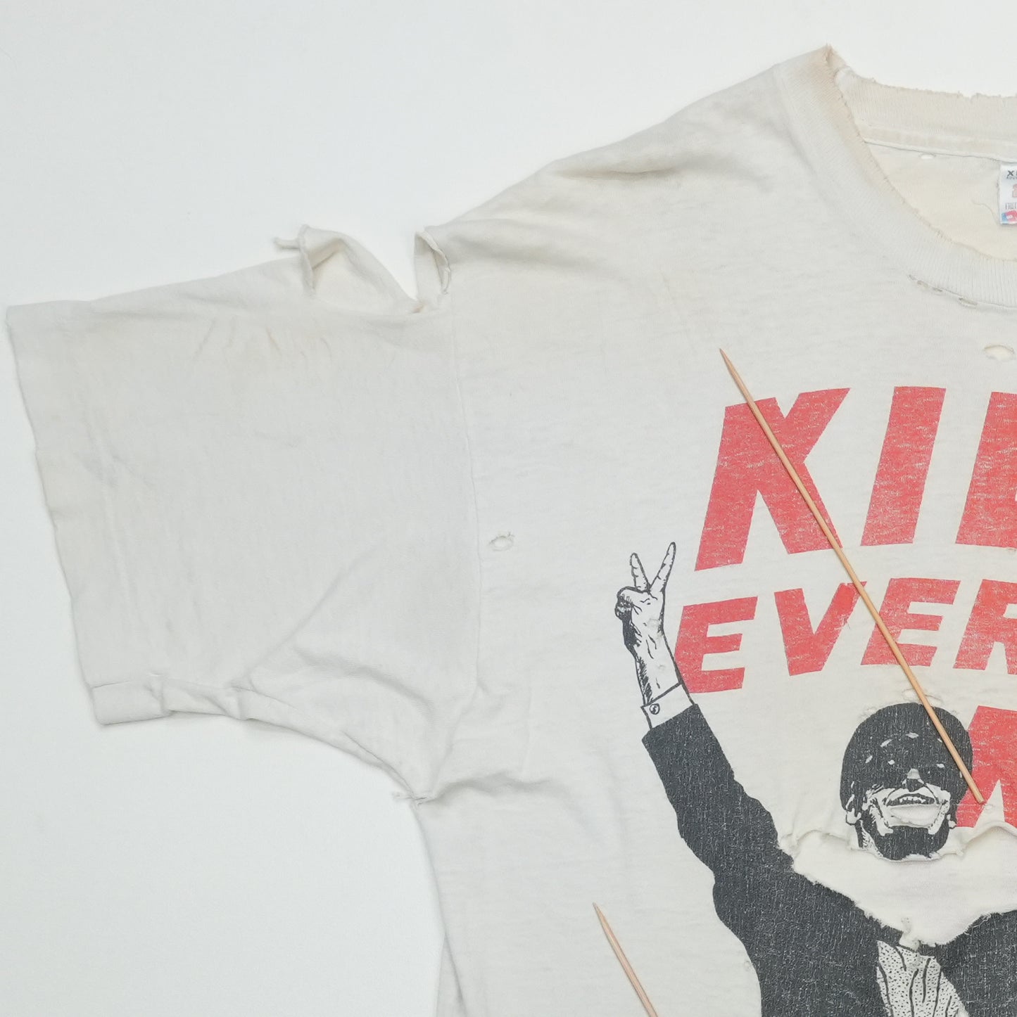 1990s No Means No Kill Everyone Now Shirt Detail 5