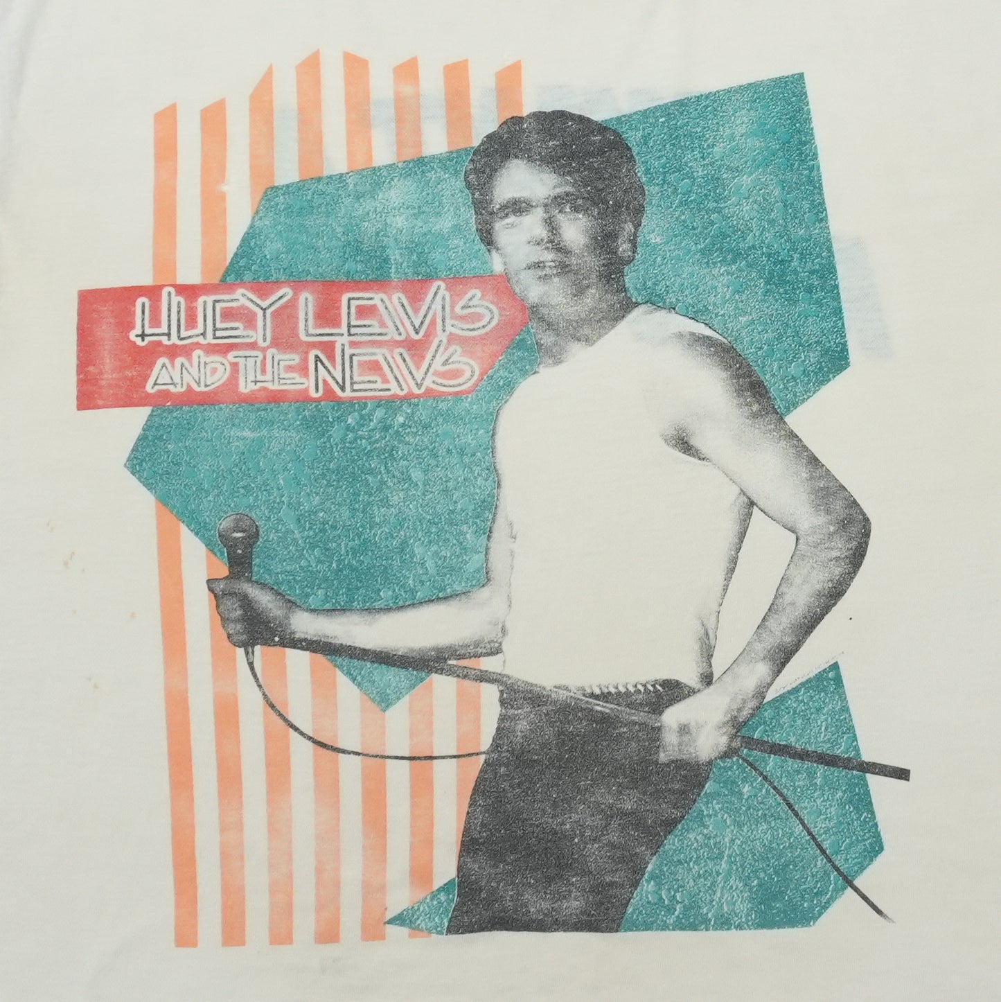 1980s Huey Lewis And The News Sleeveless Shirt Detail 2