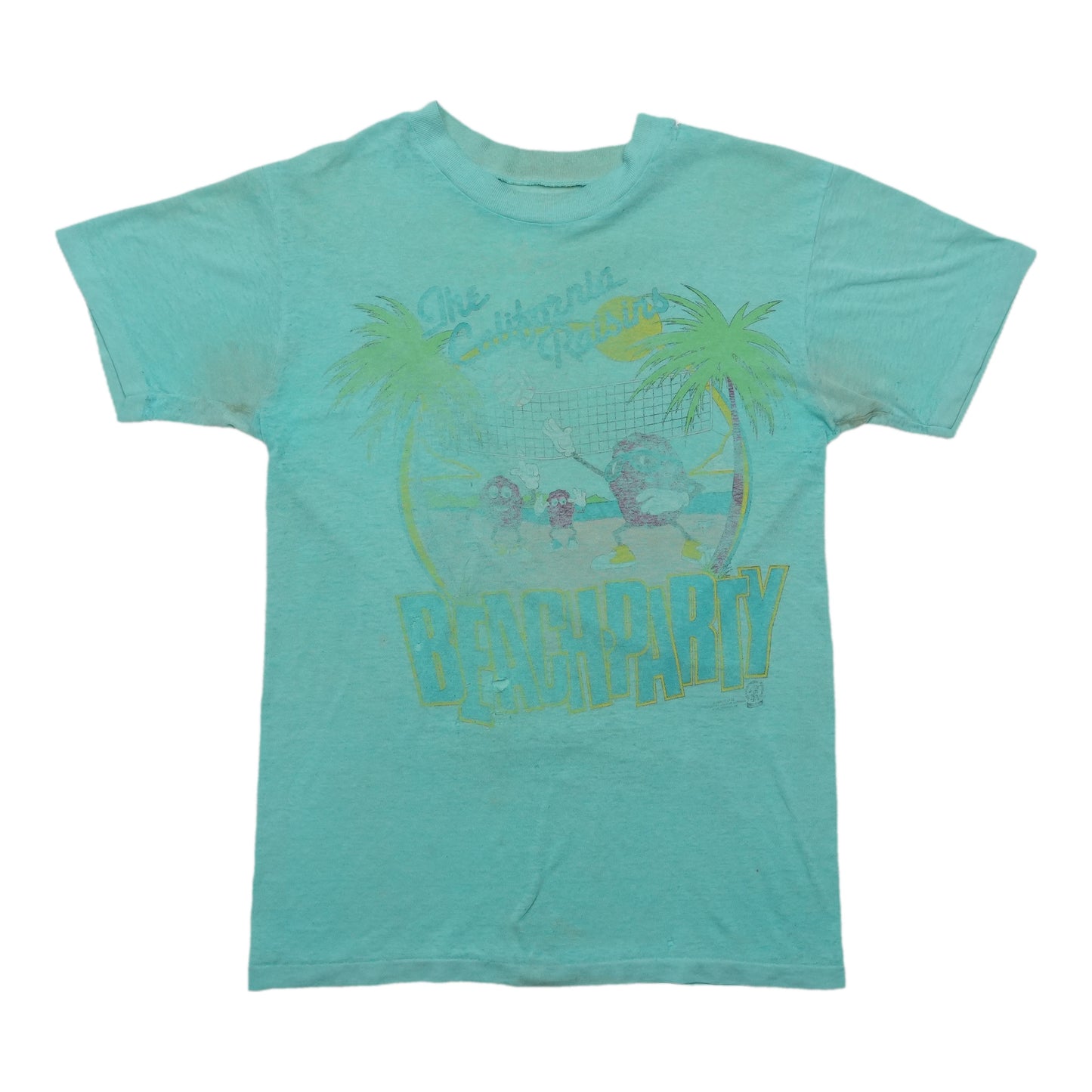 1980s California Raisins Beach Party Shirt Front