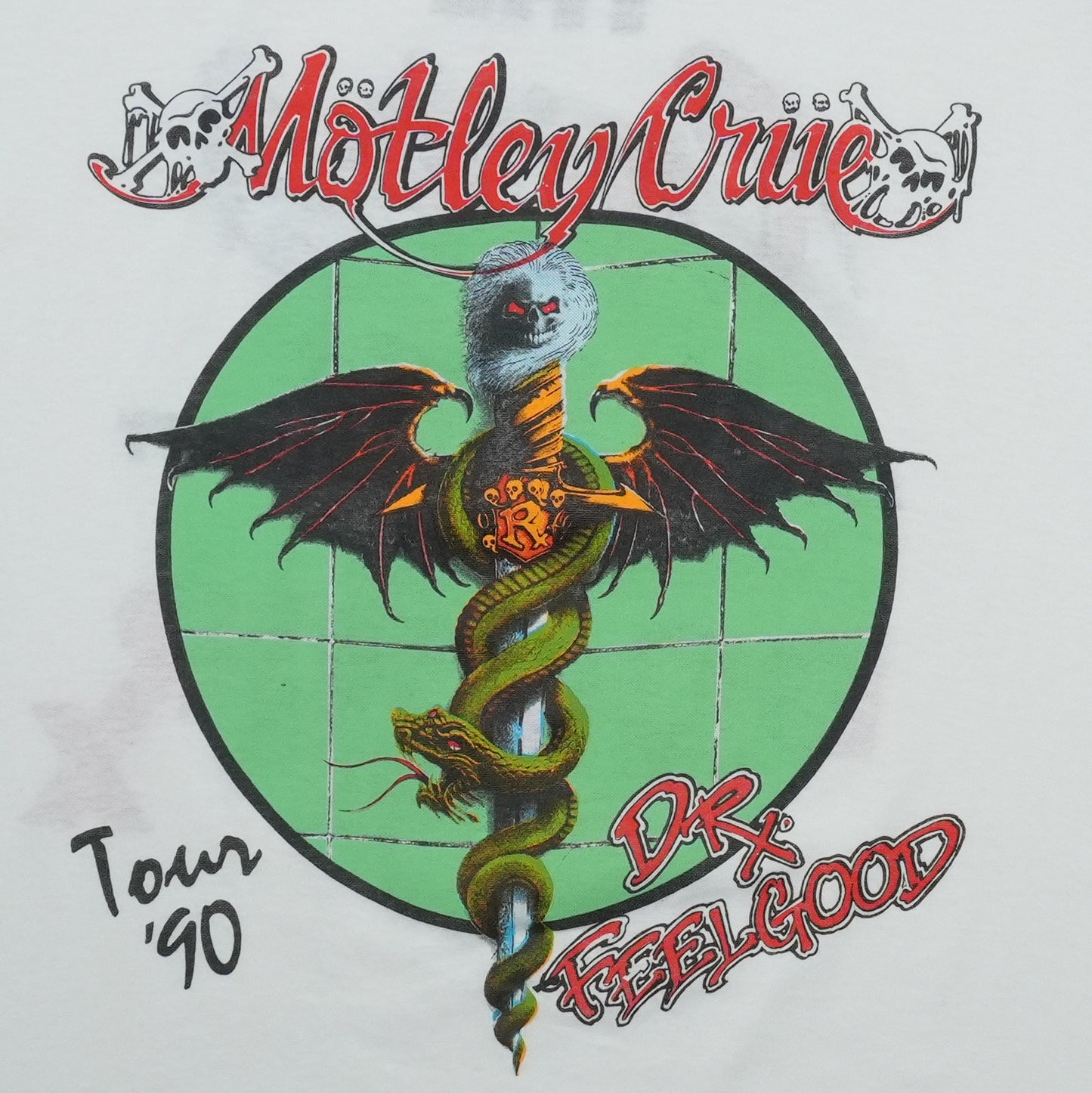 1990 Motley Crue Dr Feelgood Tour Shirt Front Detail 1