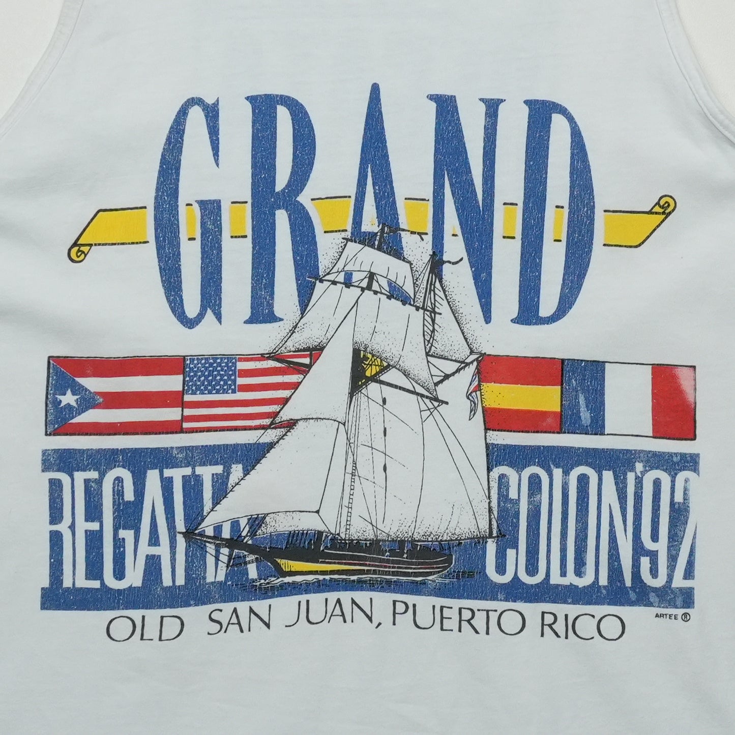 1992 Gran Regata Puerto Rico Tank Top Shirt Detail