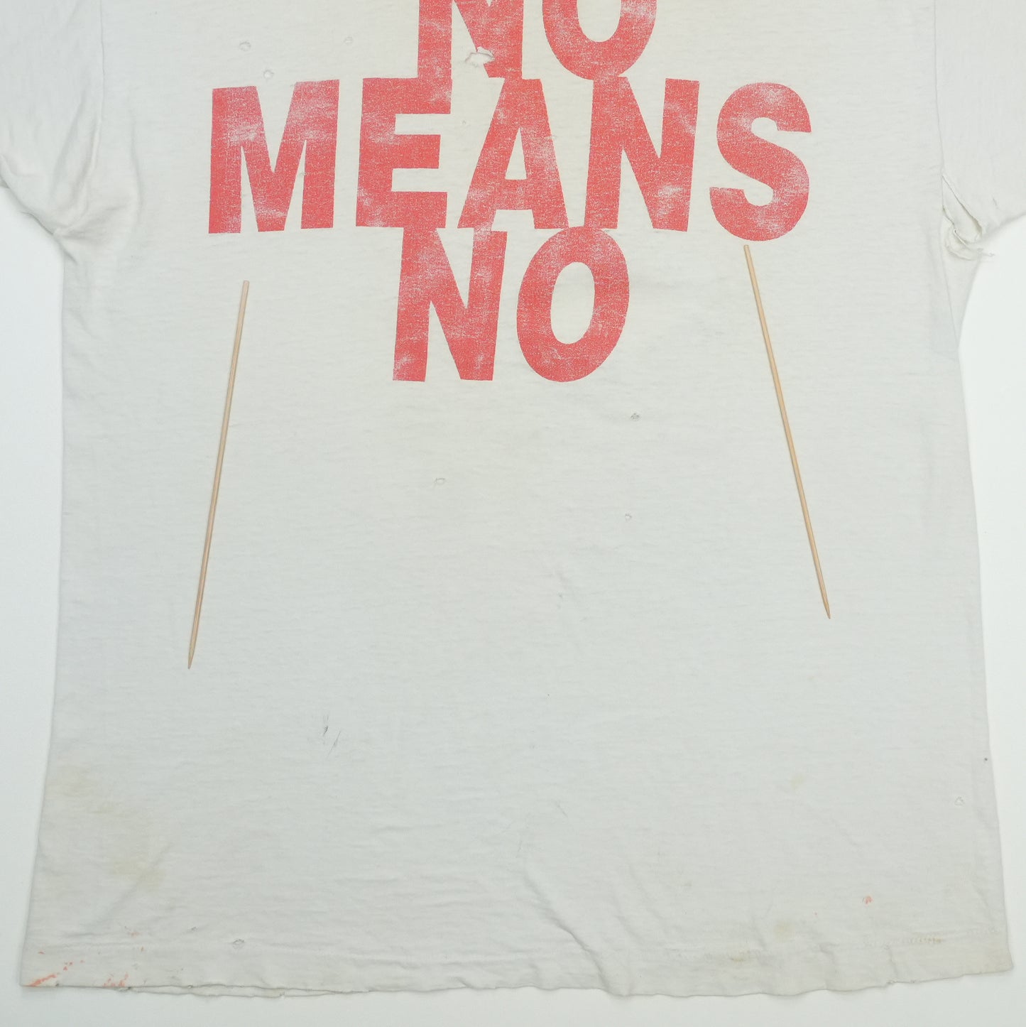 1990s No Means No Kill Everyone Now Shirt Detail 8