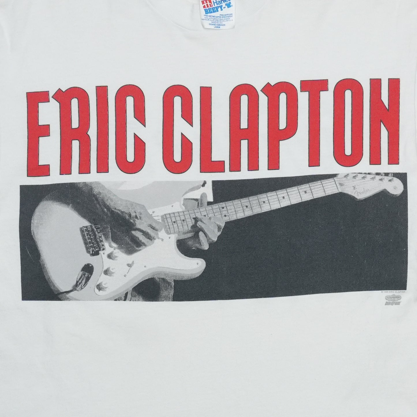 1994 Eric Clapton Nothing But the Blues Shirt Front Graphic