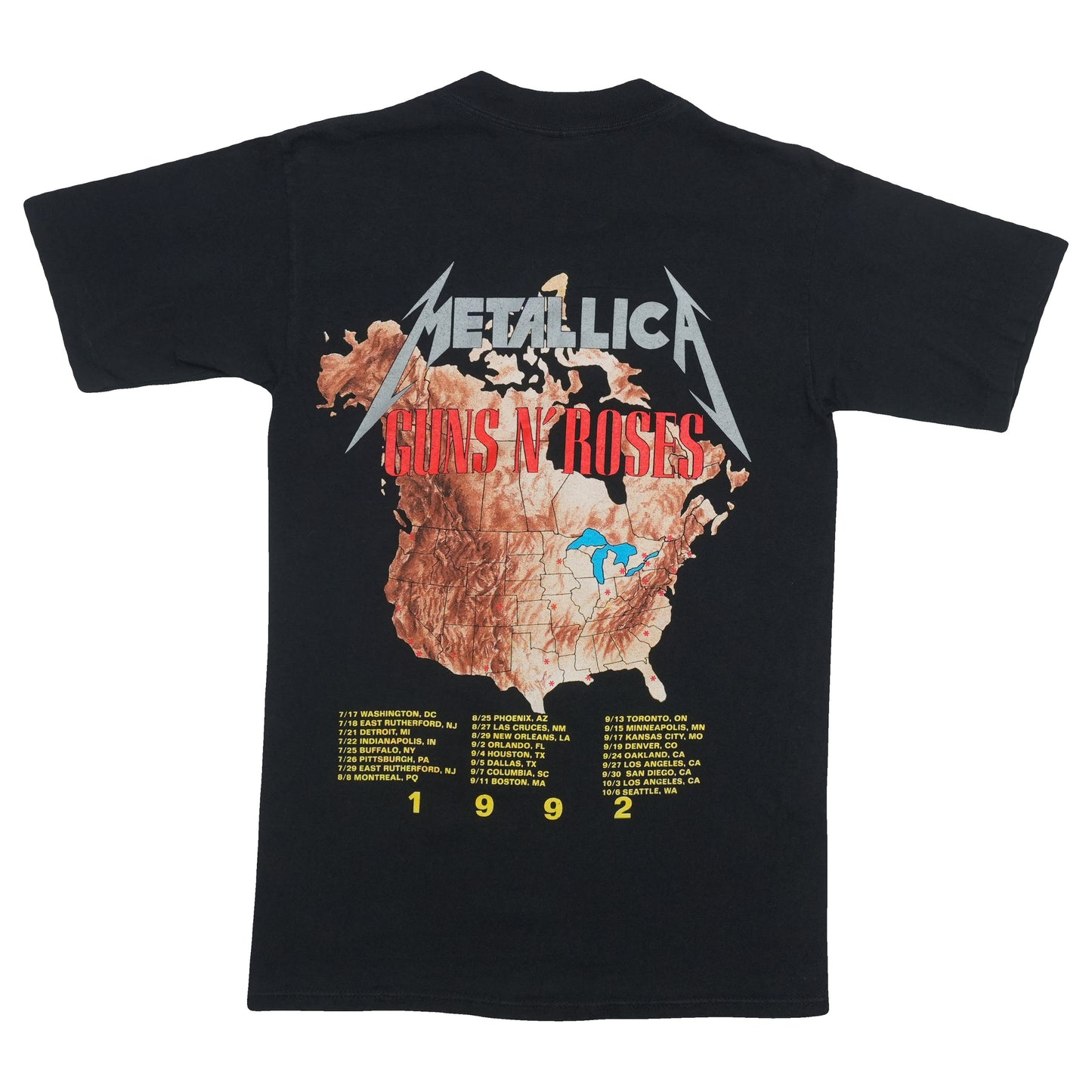1992 Guns N Roses Metallica Tour Shirt