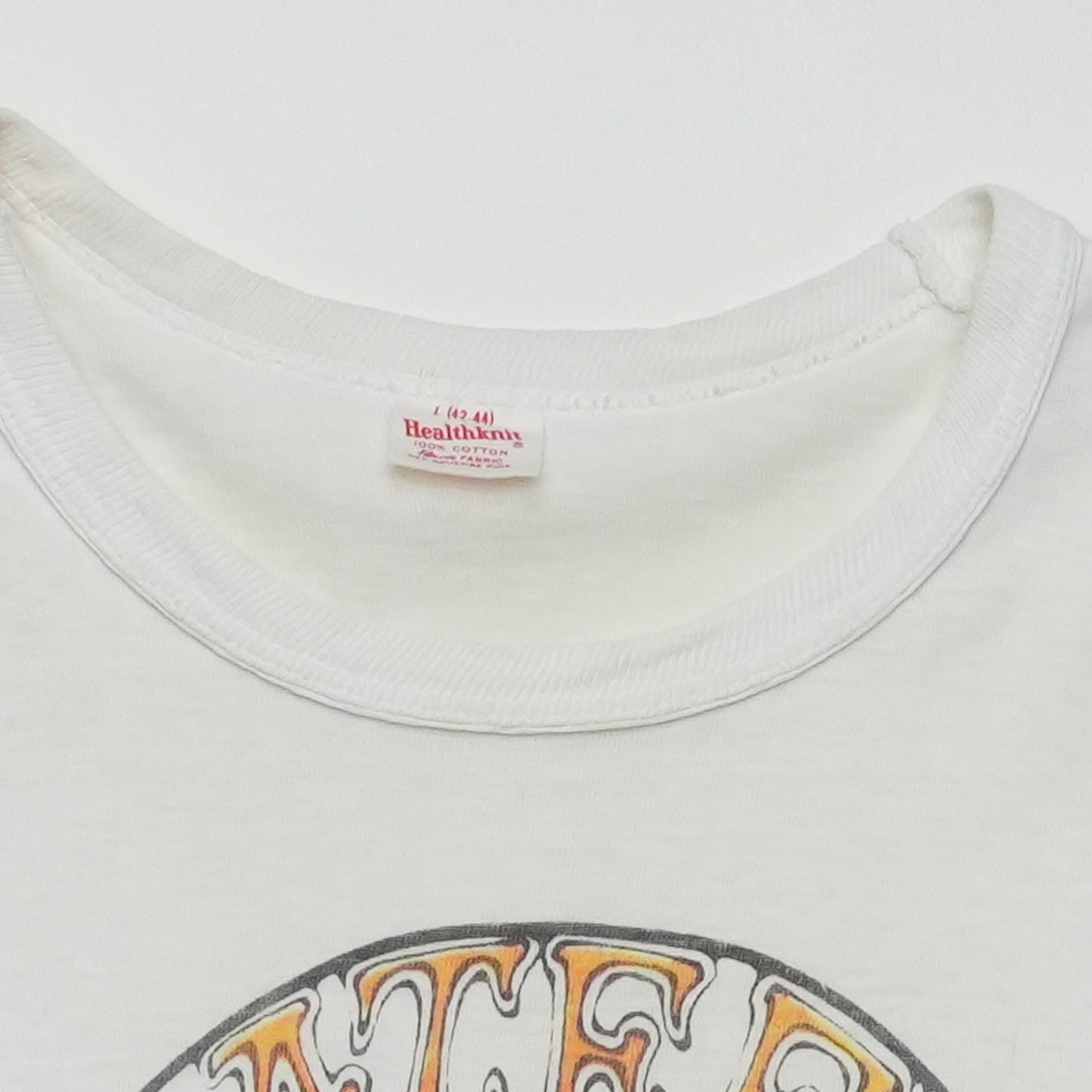 1970s Grateful Dead Bertha Skull Roses Shirt Tag