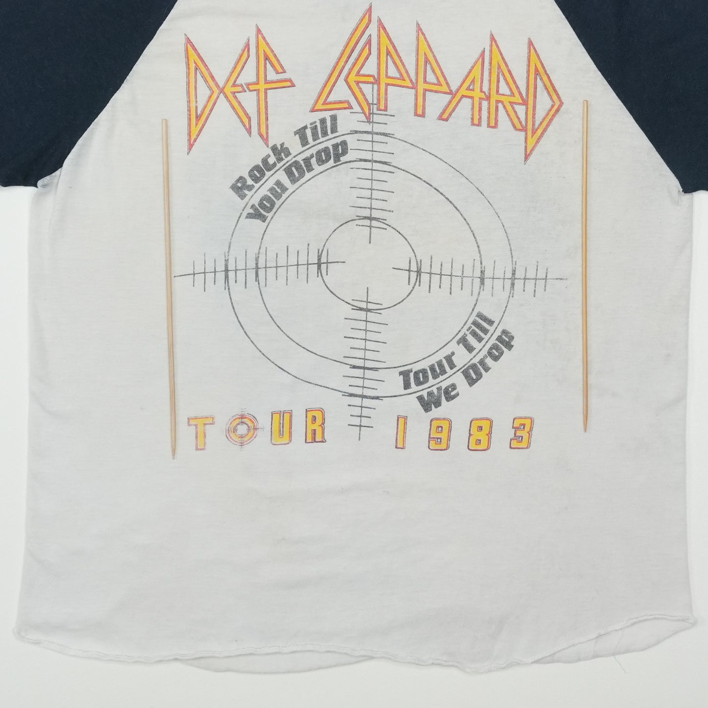 1983 Def Leppard Pyromania Tour Raglan Shirt Detail 6
