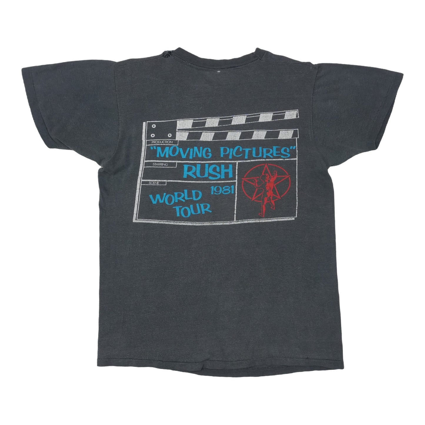 1981 Rush Moving Pictures Tour Shirt Back