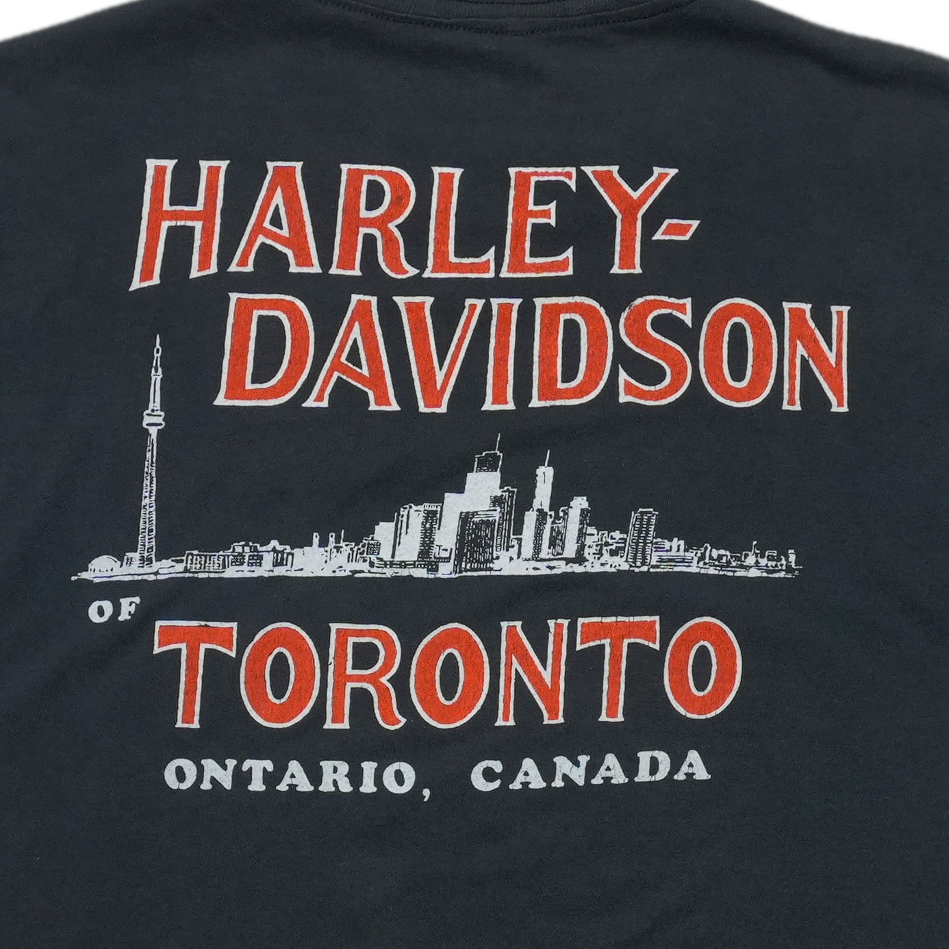 1980s Harley Davidson Eagle Number One Stars Stripes ShirtBack Graphic