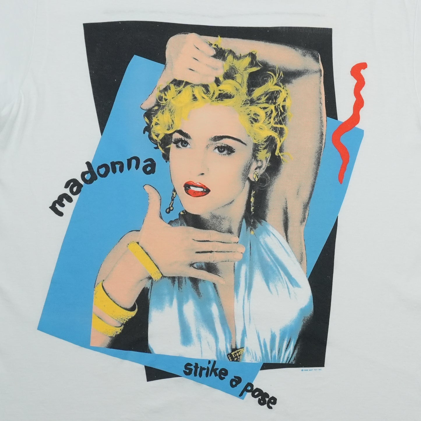 1990 Madonna Blond Ambition World Tour Shirt Front Detail 1
