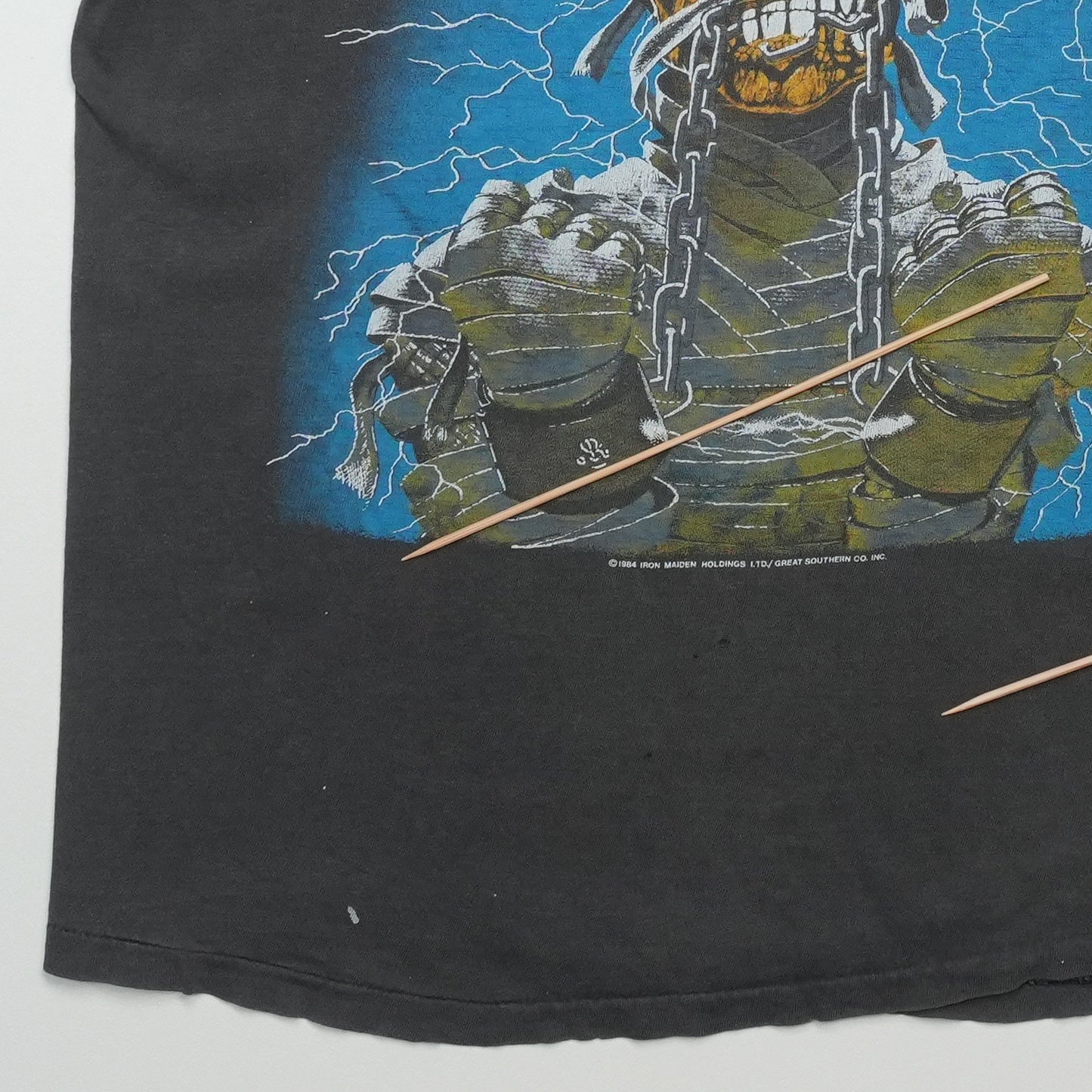 1984 Iron Maiden World Slavery Tour Shirt Back Graphic